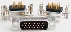 163A17799X, D-Sub High Density Connectors DSUB SOLDER PIN ANG 7.98mmPREC MCHND CNT