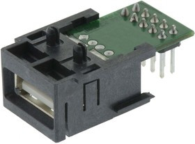 09455411902, Harting Right Angle, Through Hole, Socket Type A 2.0 USB Connector