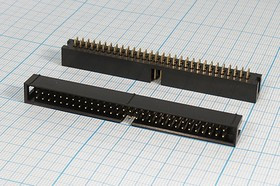 Разъем (IDC) BH-60 вилка, шаг P2.54x2.54, контакты 60P, на плату, BH-60