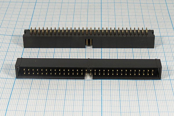 Разъем (IDC) BH-60 вилка, шаг P2.54x2.54, контакты 60P, на плату, BH-60