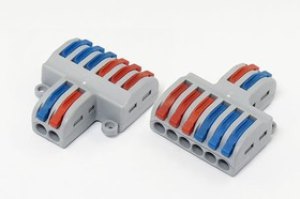 Клемма соединительная кабельная, 2C x6C, 0,08x4мм2, 32А, красный/синий, WAGO Клемма соединительная кабельная, 2C x6C, 0,08x4мм2, 32А, красный/синий, WAGO