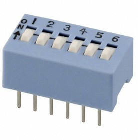 206-6, DIP Switches / SIP Switches SPST 6 switch sections