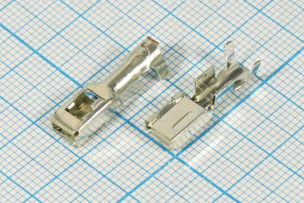 Клемма розетка, 4,8x0,8, 1,0-1,5мм2, латунь