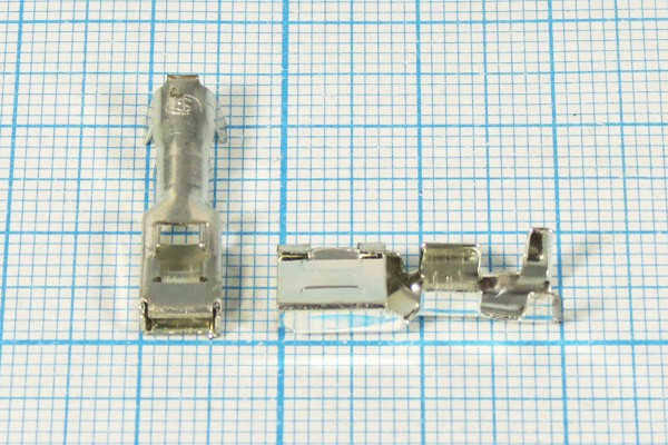 Клемма розетка, 4,8x0,8, 1,0-1,5мм2, латунь