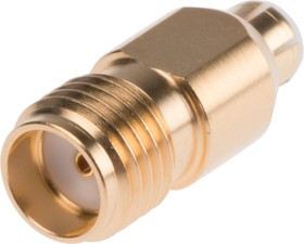 33_MMBX-SMA-50-1/111_NE, Straight 50 RF Adapter MMBX Plug to SMA Socket 6GHz