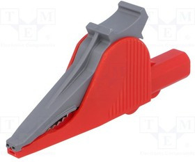 SAK6675NI-RT, Зажим "крокодил", 36А, красный, Диап.захвата: макс.32мм, 1кВ