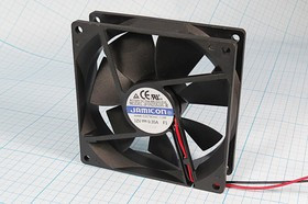 Вентилятор постоянного тока 12 Вольт, 92x92x25мм, подшипник скольжения, 2800об/мин, ВН146S вент 92x9