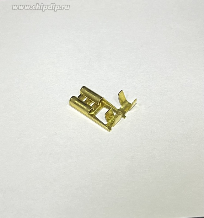 Клемма розетка, 6,4x0,8, 1-2,5мм2, латунь, угловая
