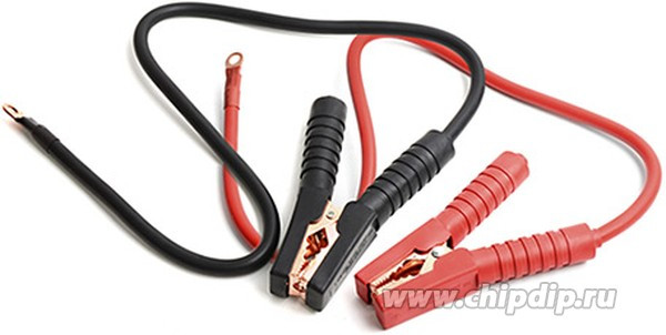 ROBITON P17 комплект шнуров с зажимами-крокодильчиками PK1, Кабель для инверторов