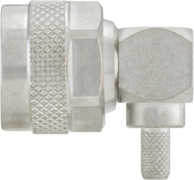 53S205-306N5, Cable connector, N angled, N-Type, Brass, Plug, Right Angle, 50Ohm, Solder Terminal, Crimp Terminal 53S205-306N5, Cable connector, N angled, N-Type, Brass, Plug, Right Angle, 50Ohm, Solder Terminal, Crimp Terminal