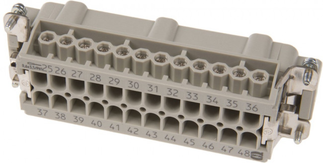 09332162602, Разъем: прямоугольный, "папа", Han E HMC, PIN: 16, размер 16В, 500В 09332162602, Разъем: прямоугольный, "папа", Han E HMC, PIN: 16, размер 16В, 500В