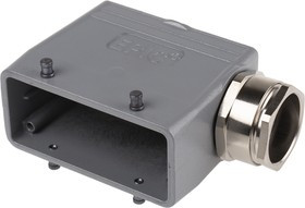 12954600+70102400, H-BE Heavy Duty Power Connector Hood, 16 Contacts, PG29 Thread