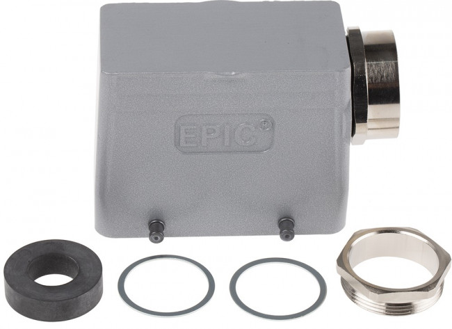 12954600+70102400, H-BE Heavy Duty Power Connector Hood, 16 Contacts, PG29 Thread 12954600+70102400, H-BE Heavy Duty Power Connector Hood, 16 Contacts, PG29 Thread