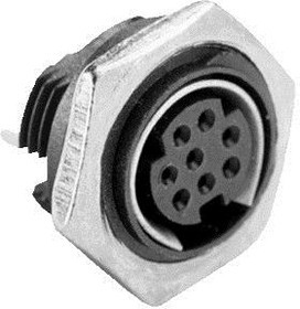 MD-40CV, 4 Pin, Vertical Mount Mini Circular Connector, Screw Type