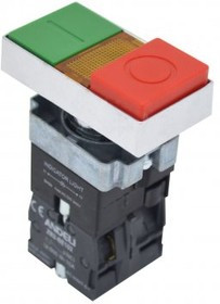 Кнопка XB2-BL8325 "I-O" сдвоенная 1з+1р (ANDELI)