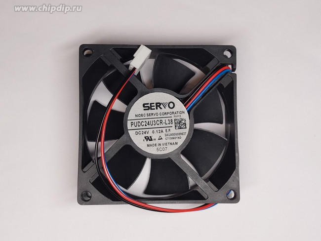Вентилятор SERVO PUDC24U3CR-L38 24V 0.12A 2.8W 80x25 3pin