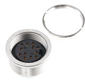 C091-31N012-2002, Amphenol C 091 D Series, 12 Pole Din Socket Socket, 3A, 150 V ac/dc IP67