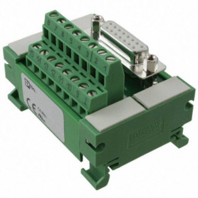 2962735, 15-Contact Female Interface Module, D-sub Connector, DIN Rail Mount, 2.5A 2962735, 15-Contact Female Interface Module, D-sub Connector, DIN Rail Mount, 2.5A