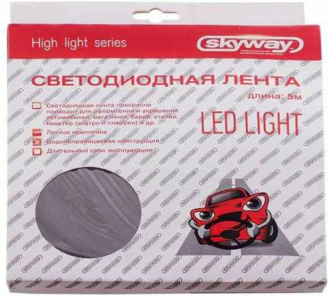 Светодиодная лента 500см, 300 SMD диодов 3528 синяя (катушка) белая основа S03201024 Светодиодная лента 500см, 300 SMD диодов 3528 синяя (катушка) белая основа S03201024