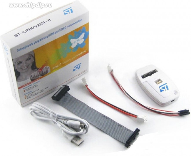 Программатор ST-LINK/V2 (СN Version) программатор/отладчик для микроконтроллеров STM8 и STM32