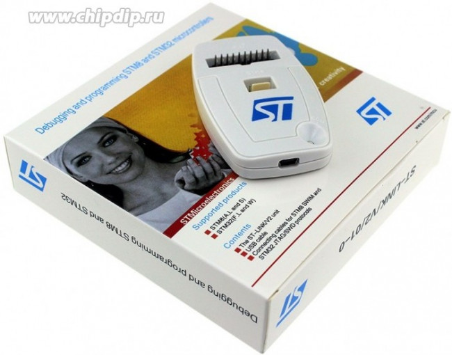 Программатор ST-LINK/V2 (СN Version) программатор/отладчик для микроконтроллеров STM8 и STM32