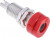 930175101, Red Female Banana Socket, 4 mm Connector, Solder Termination, 16A, 30 V ac, 60V dc, Tin