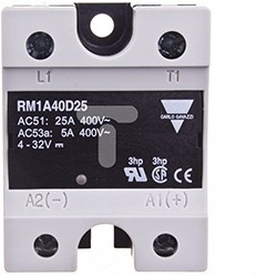 RM1A40D25, Реле: полупроводниковое, Uупр: 4-32ВDC, 25А, 42-440ВAC, -20-70°C RM1A40D25, Реле: полупроводниковое, Uупр: 4-32ВDC, 25А, 42-440ВAC, -20-70°C