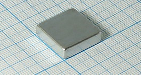 Магнит 20,0x20,0x 6, параллелепипед, рабочая температура -60~80C, Ni, класс N35