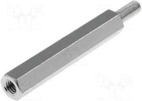 TFM-M3X30/DR213, Дистанцирующая стойка с резьбой, 30мм, Внутр.резьба: M3, латунь