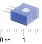 Резистор подстроечный 500к\270град\ 3P/плат\3386W BAR; №7292 РПодстр 500к\270град\ 3P/плат\3386W BAR