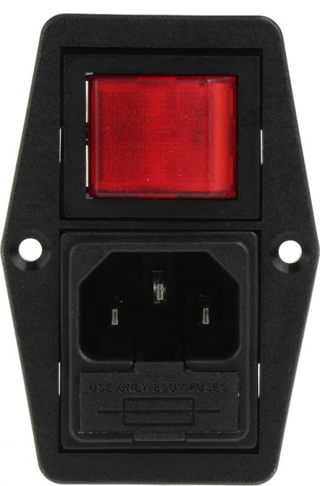 BVB01/Z0000/11, Разъем: питания AC, гнездо, "папа", 10А, 250ВAC, IEC 60320, UL94V-0