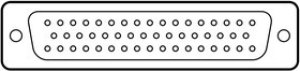 D50P24A6RX09LF, Разъем D Sub, Delta D, Standard, Штекер, Серия D, 50 контакт(-ов), DD, Пайка