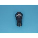 Кнопка восьмиуг. 220В 1А с фикс.крепл.гайка (черная) (PSW-6FA-B)., Кнопка