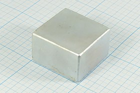 Магнит 50,0x50,0x30, параллелепипед, рабочая температура -60~80C, Ni, класс N35