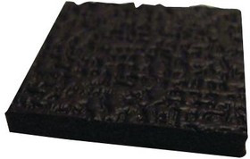 ASPS-16-125, Резиновая прокладка / ножка, 3.2 мм, 25.4 мм, Квадратная, Черный