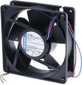 5214NM, 5200 N Series Axial Fan, 24 V dc, DC Operation, 187m³/h, 4.6W, 192mA Max, 127 x 127 x 38mm