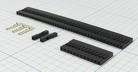 KLS1-540A-1x03-H, Гнездо BLS на кабель, с контактами, шаг 2.54мм, 3 контакта; №1438 K гн BLS-1x 3\P2,54\каб\L- KLS1-540A-1x03-H конт[1]