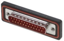 172704-0053, D-Sub Connector, Plug, DB-25, Radial Leads