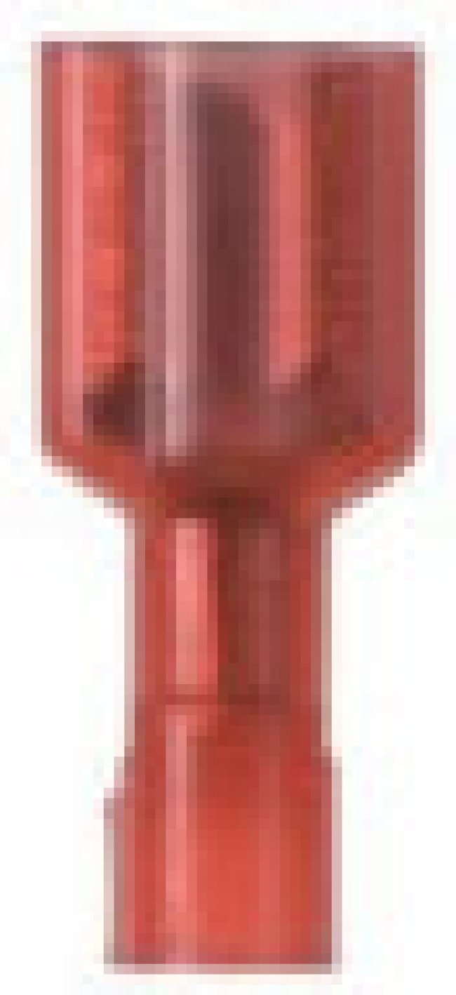 EDNF18-250FIB-Q, Disconnect Terminal 18-22AWG Brass Red F 21.3mm Tin Bag