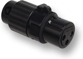 AAA3FBWWLP, XLR Connectors AAA Low Profile 3pin FML black w/ white