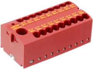 Distribution block, push-in connection, 0.14-4.0 mm², 19 pole, 24 A, 6 kV, red, 3273378 Distribution block, push-in connection, 0.14-4.0 mm², 19 pole, 24 A, 6 kV, red, 3273378