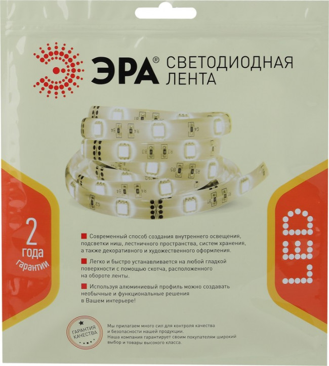 ЭРА Лента светодиодная LS2835-4,8-60- 24-33-3000К-5m Б0043109 ЭРА Лента светодиодная LS2835-4,8-60- 24-33-3000К-5m Б0043109