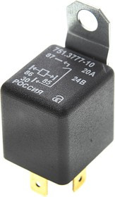 751.3777-10, Реле электромагнитное 24V 4-х контактное 20/10А замык. с кронштейном АВАР