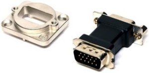 NADB15MF, D-Sub Adapters &amp; Gender Changers DSUB15 M/F DSHELL NI FEEDTHROUGH