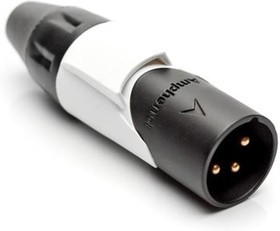 AX3MB9M-AU, XLR Connectors 3P PIN M PLUG BLKGLD W WHT MRK SLV