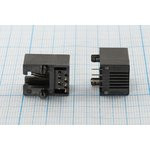 Разъем телефонный 6P6C розетка, контакты 6P, на плату/угловой, T4-6P6C[RJ-12]