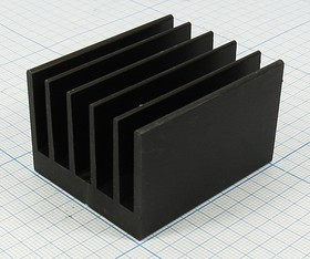 Ребристый радиатор чёрного цвета, № 12082 охладитель 50x 41x 30\F03\\Al\чер\HS184-50\