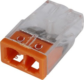 081-20-030, Строительно-монтажная клемма СКМ EU2.5-412 2 отверстия (0.75-2.5мм²) (5шт./уп.) HLT 081-20-030, Строительно-монтажная клемма СКМ EU2.5-412 2 отверстия (0.75-2.5мм²) (5шт./уп.) HLT