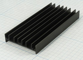 Охладитель (радиатор охлаждения) 100x 46x 13, тип H03, аллюминий, BLA185-100, черный