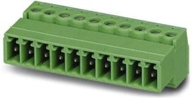 IMC 1,5/10-ST-3,81, Съемная клеммная колодка, 3.81 мм, 10 вывод(-ов), 28AWG до 16AWG, 1.5 мм², Винт, 8 А